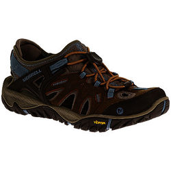 Merrell All Out Blaze Sieve Women's Walking Shoes, Brown Sugar/Blue Heaven